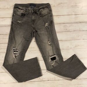 Aeropostale men’s slim straight jeans.  Faded black/gray.  Size 29/30